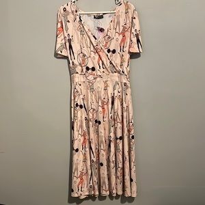 Lady Voluptuous Lyra Wrap Dress Circus Carnival Dress 22/24 NWT Retro Vintage